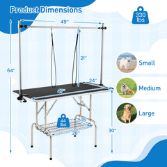 Foldable Dog Grooming Table with Height Adjustable Arms - view 4