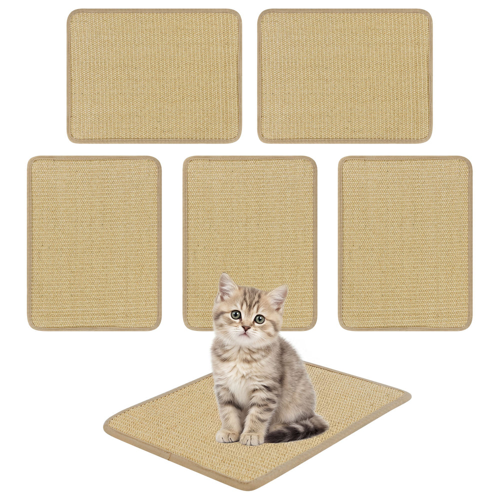 12 Pieces Cat Scratcher Mat Set 16 x 12 Inch Natural Sisal Pads Cat Tree - view 4