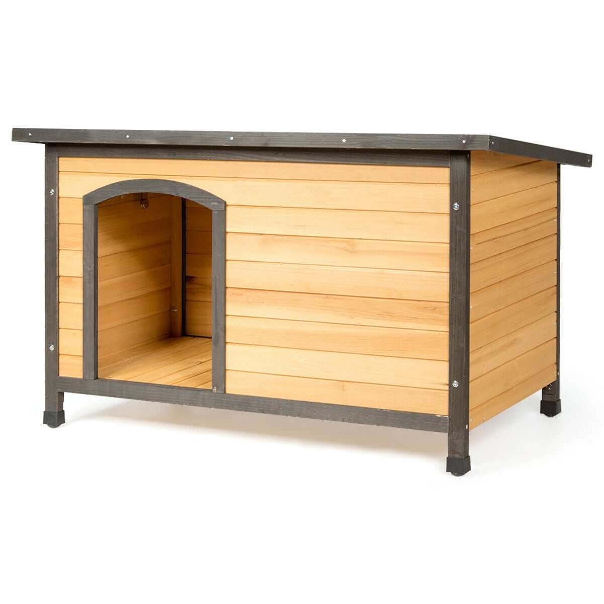 Wood Extreme Weather Resistant Pet Log Cabin Dog Kennel