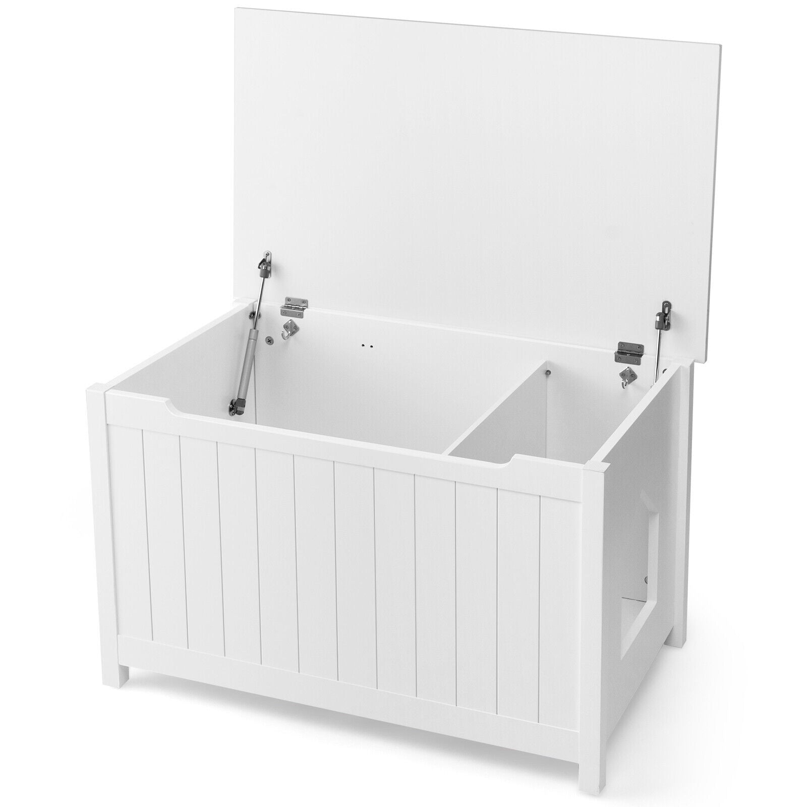 Wooden Cat Litter Box Enclosure with Top Opening Side Table Cat House - view 4