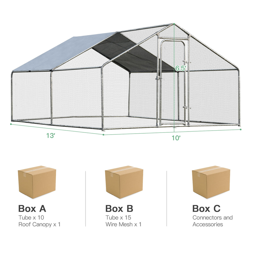 Large Walk in Shade Cage Chicken Coop with Roof Cover - view 4