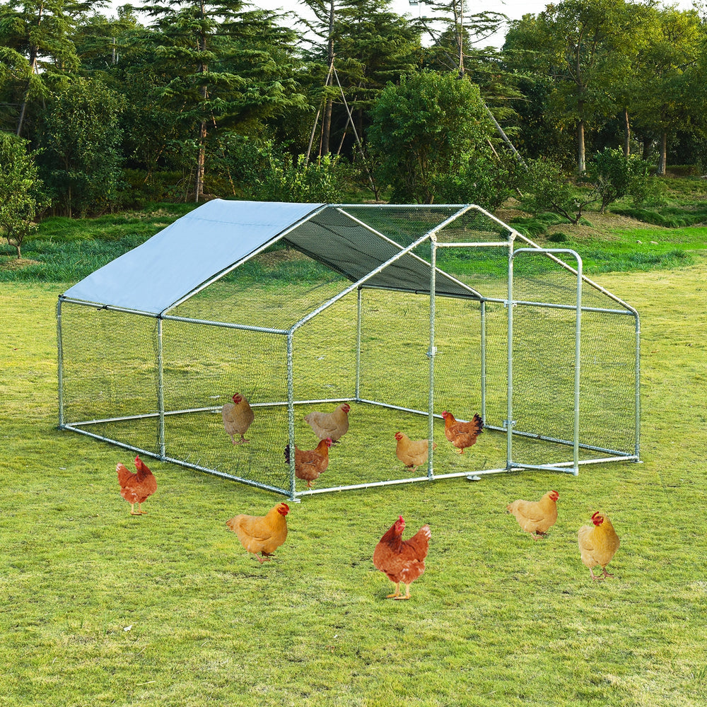 Large Walk in Shade Cage Chicken Coop with Roof Cover - view 6