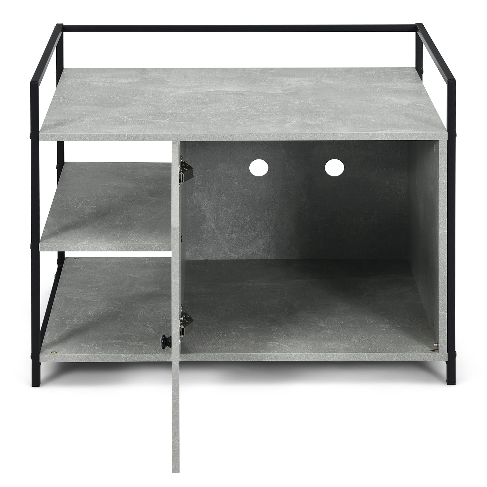 Enclosure Hidden Litter Furniture Cabinet with 2-Tier Storage Shelf Cat House - view 7