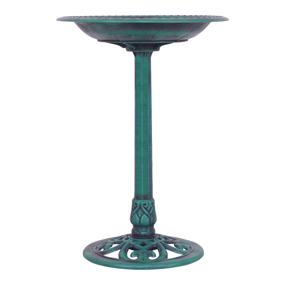 Outdoor Garden Green Pedestal Bird Bath Feeder Bird Cage - view 3