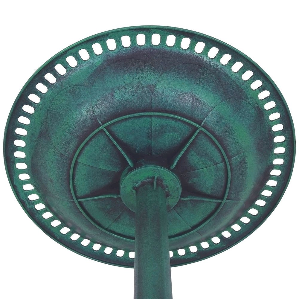 Outdoor Garden Green Pedestal Bird Bath Feeder Bird Cage - view 6