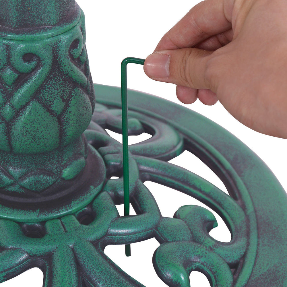 Outdoor Garden Green Pedestal Bird Bath Feeder Bird Cage - view 8