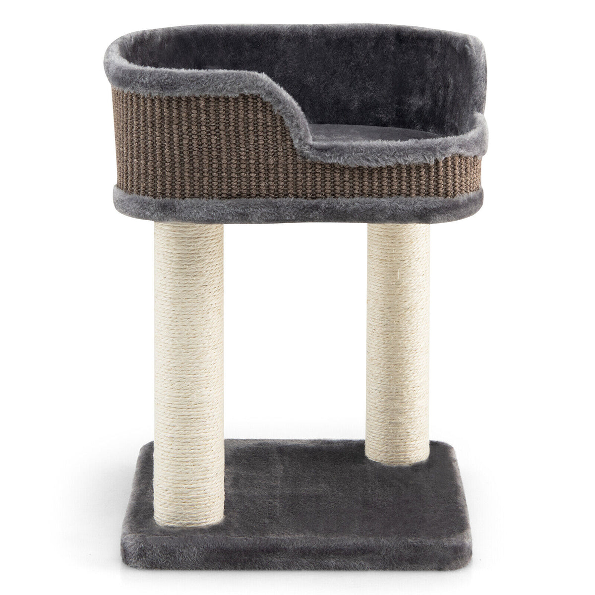 Multi-Level Cat Climbing Tree with Scratching Posts and Large Plush Perch