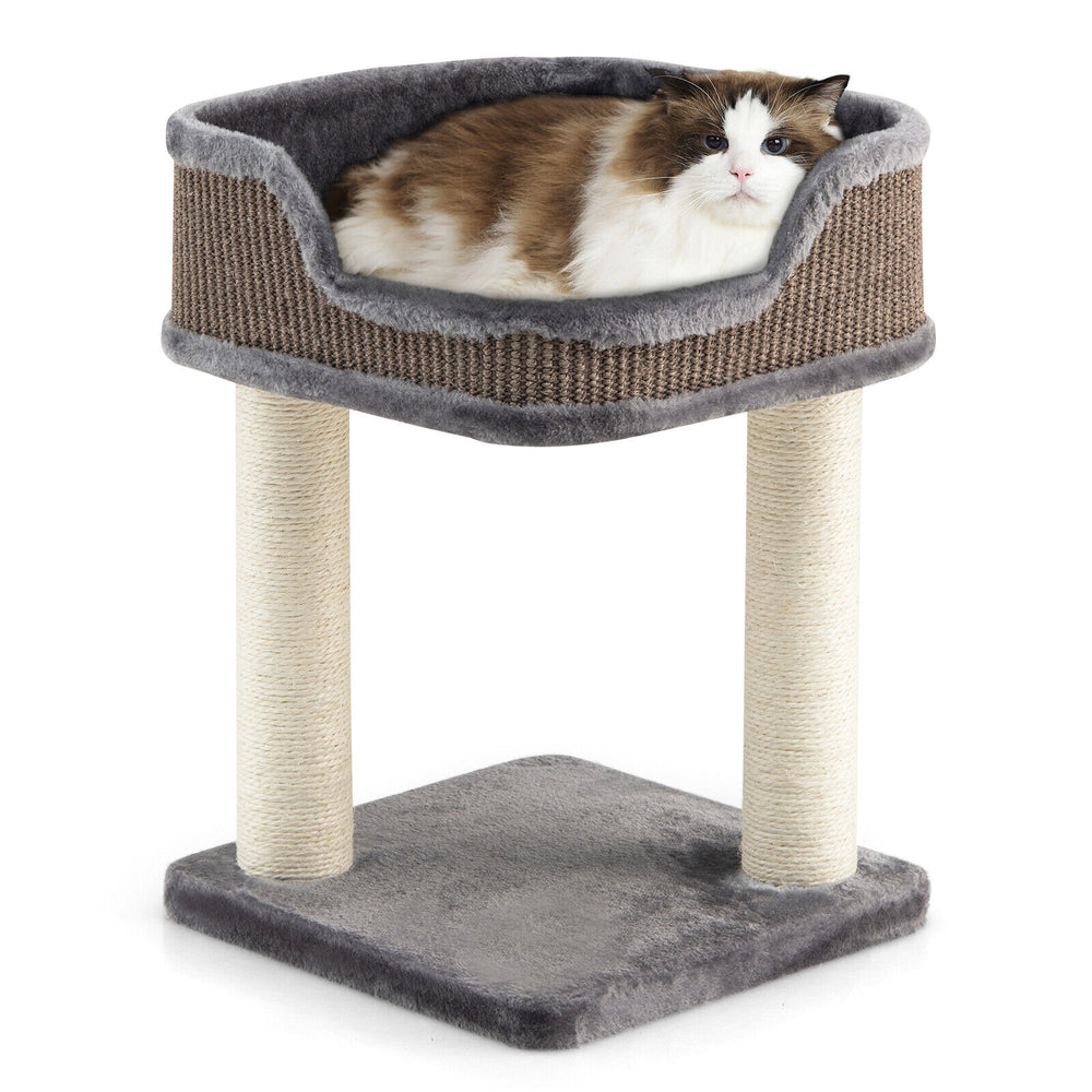 Multi-Level Cat Climbing Tree with Scratching Posts and Large Plush Perch - view 4