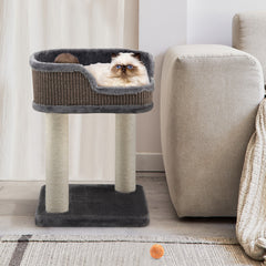 Multi-Level Cat Climbing Tree with Scratching Posts and Large Plush Perch - view 3