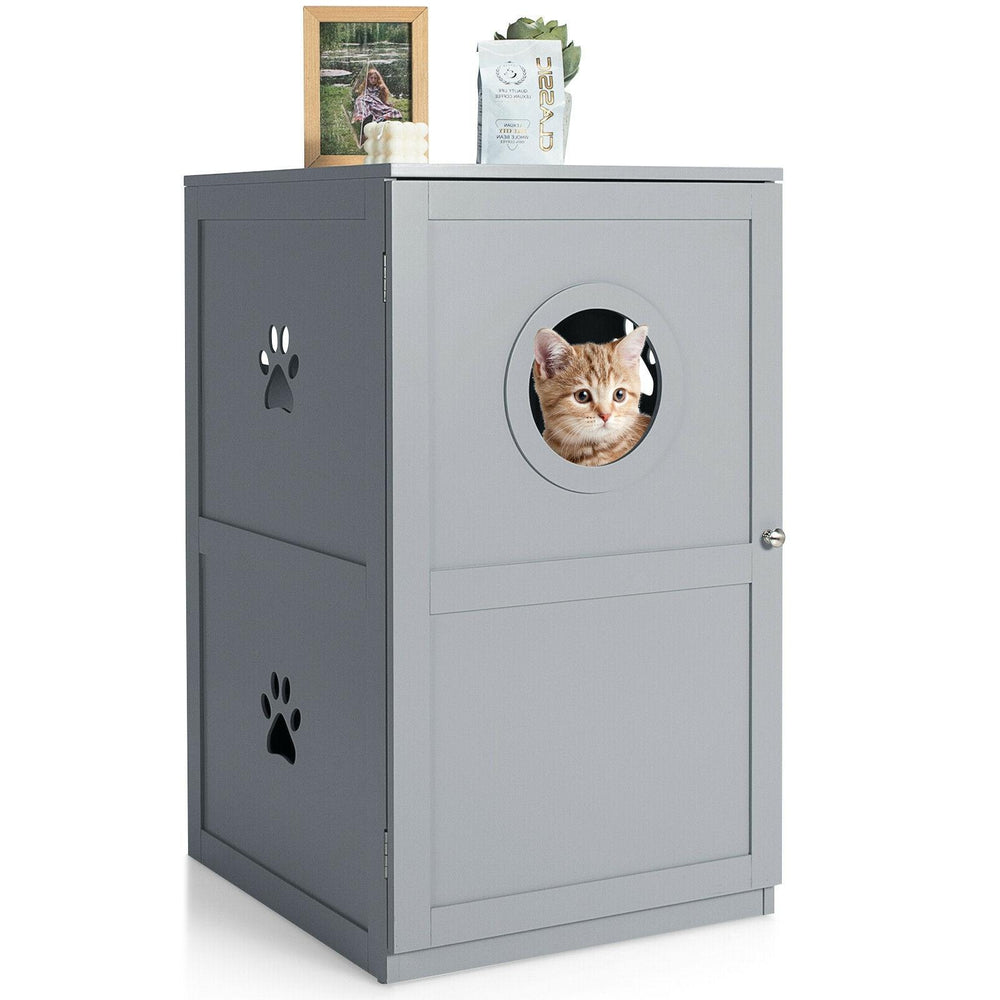 2-tier Litter Hidden Cat House With Anti-toppling Device - view 3