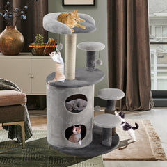 40 Inch Cat Tree Tower Multi-Level Activity Tree with 2-Tier Cat-Hole Condo - view 2