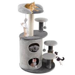 40 Inch Cat Tree Tower Multi-Level Activity Tree with 2-Tier Cat-Hole Condo - view 3