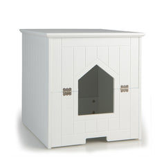 Cat Litter Box Enclosure with Flip Magnetic Half Door Cat House