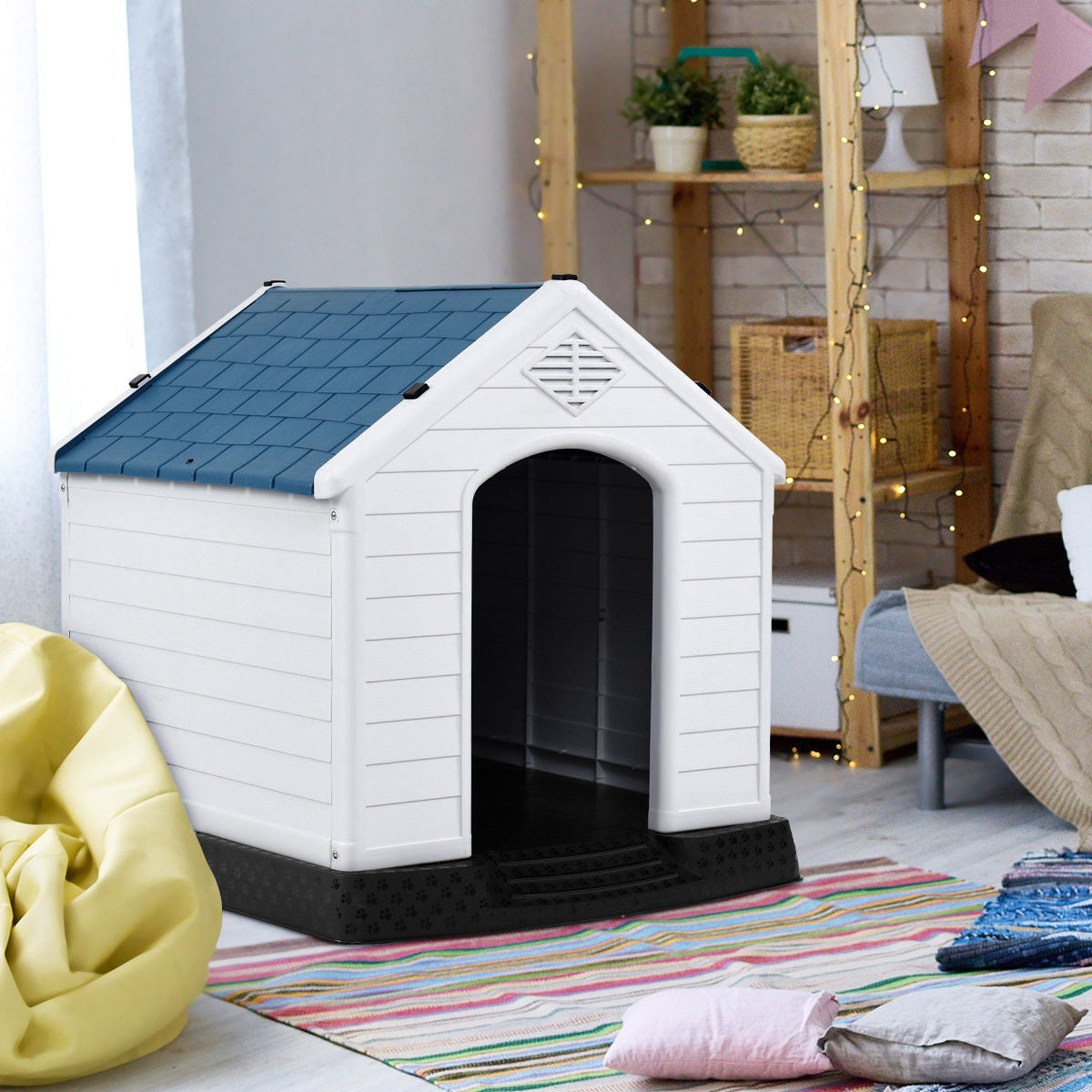 Indoor/Outdoor Waterproof Plastic Dog House Pet Puppy Shelter Dog Kennel - view 8