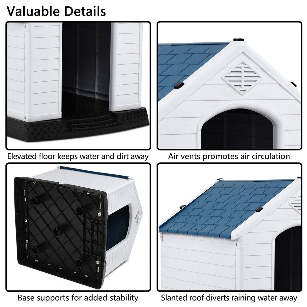 Indoor/Outdoor Waterproof Plastic Dog House Pet Puppy Shelter Dog Kennel - view 5