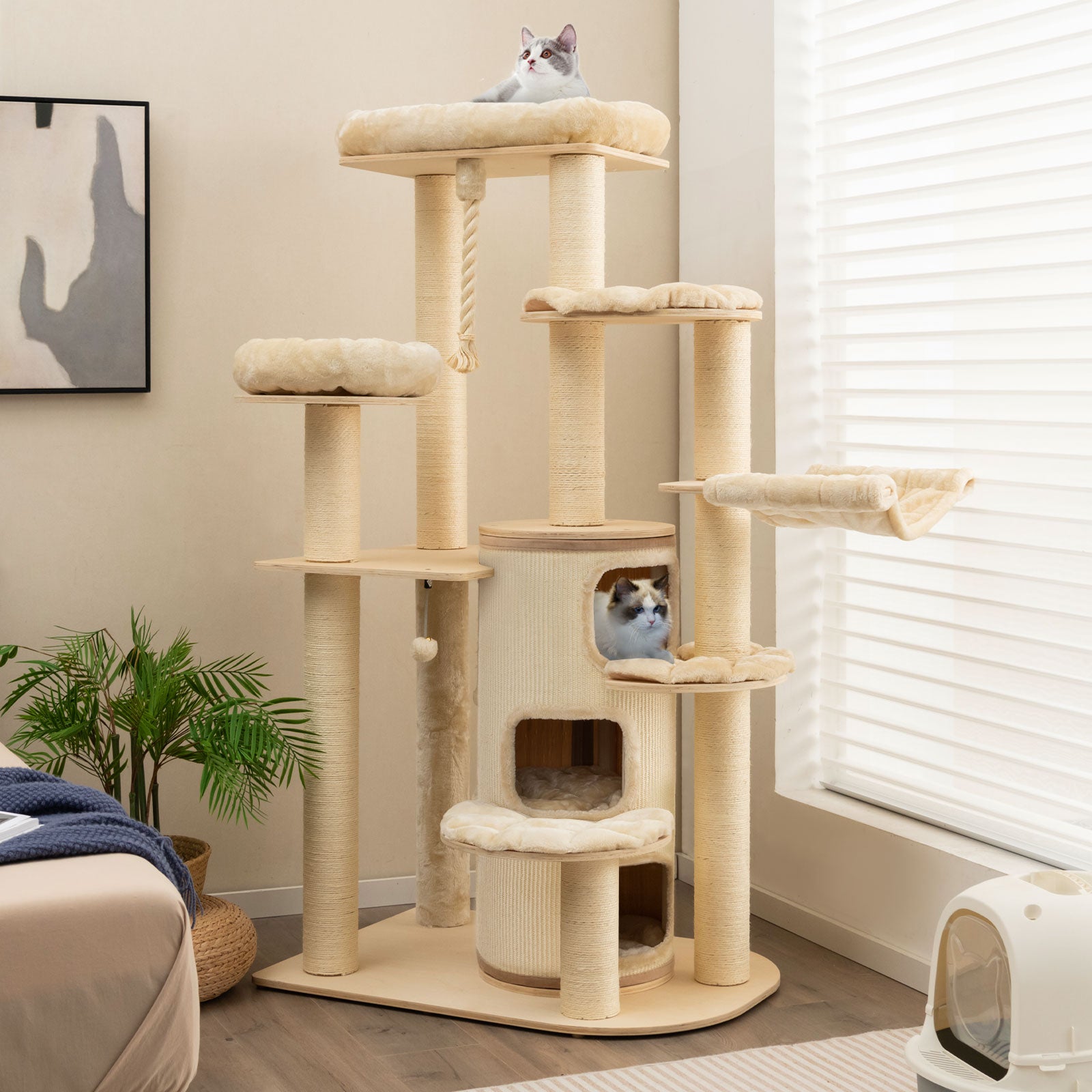 Multi-Level Cat Tree with 3-story Cat Condo - view 2