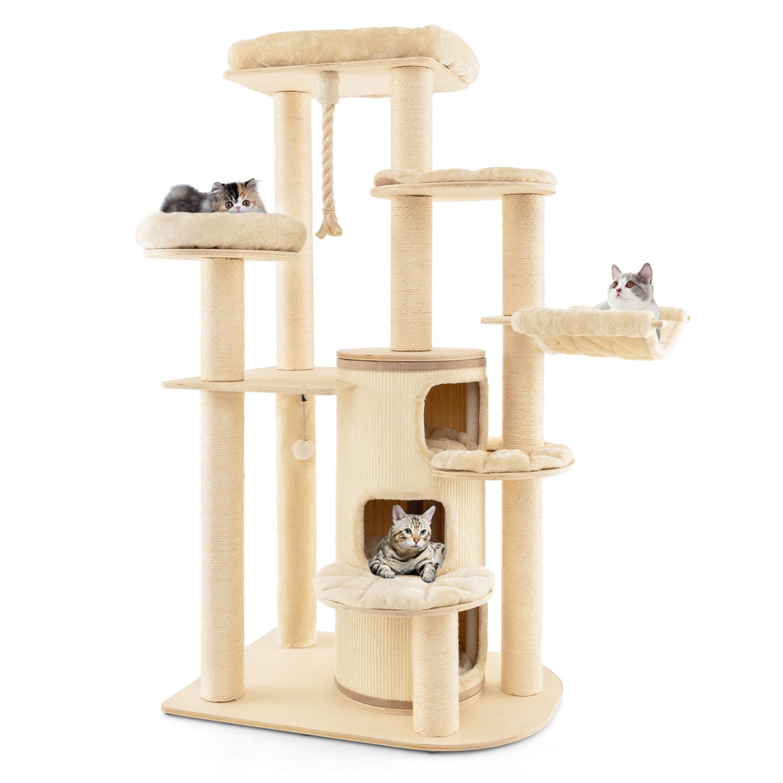 Multi-Level Cat Tree with 3-story Cat Condo