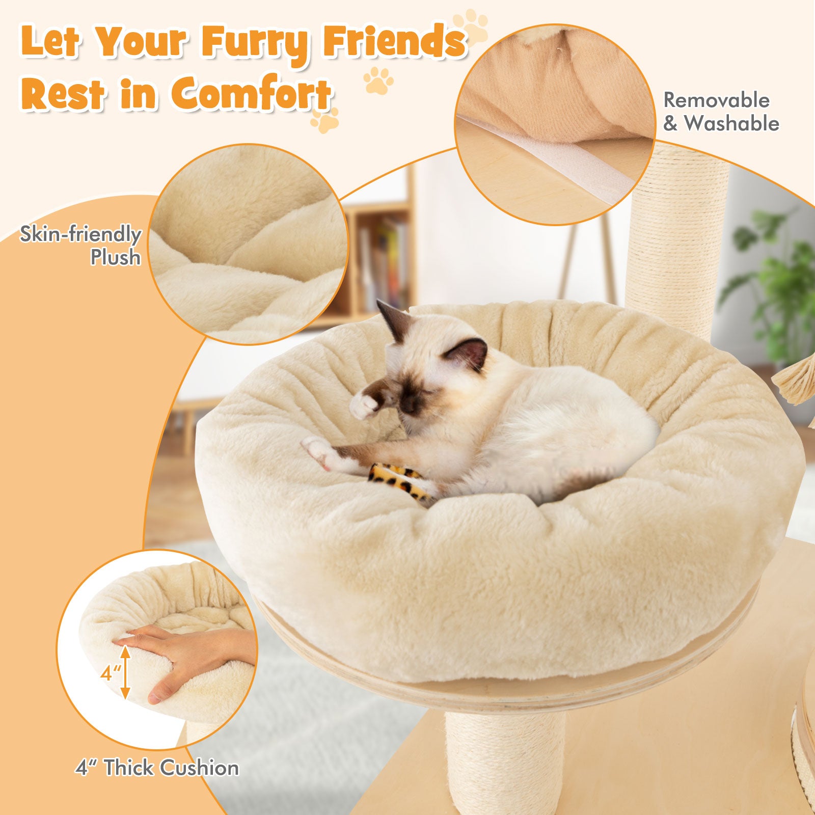 Multi-Level Cat Tree with 3-story Cat Condo - view 8