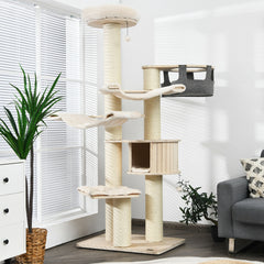 77.5-Inch Cat Tree Condo Multi-Level Kitten Activity Tower with Sisal - view 3