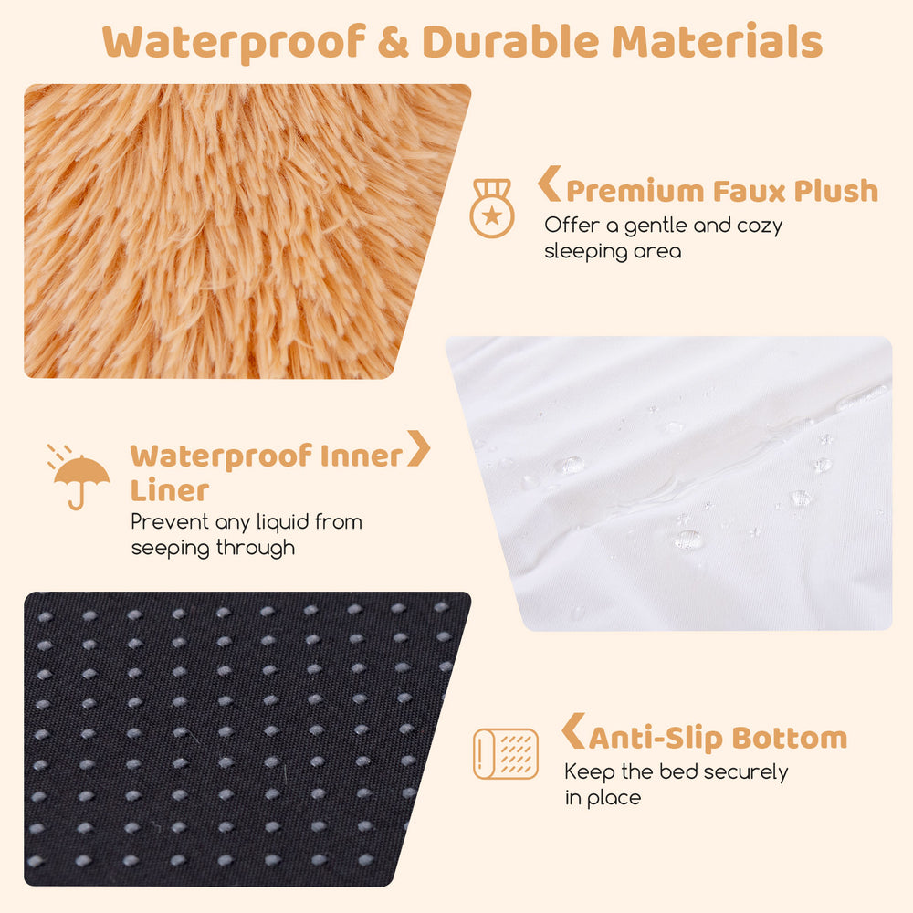 Washable Fluffy Human Dog Bed with Soft Blanket and Plump Pillow - view 7