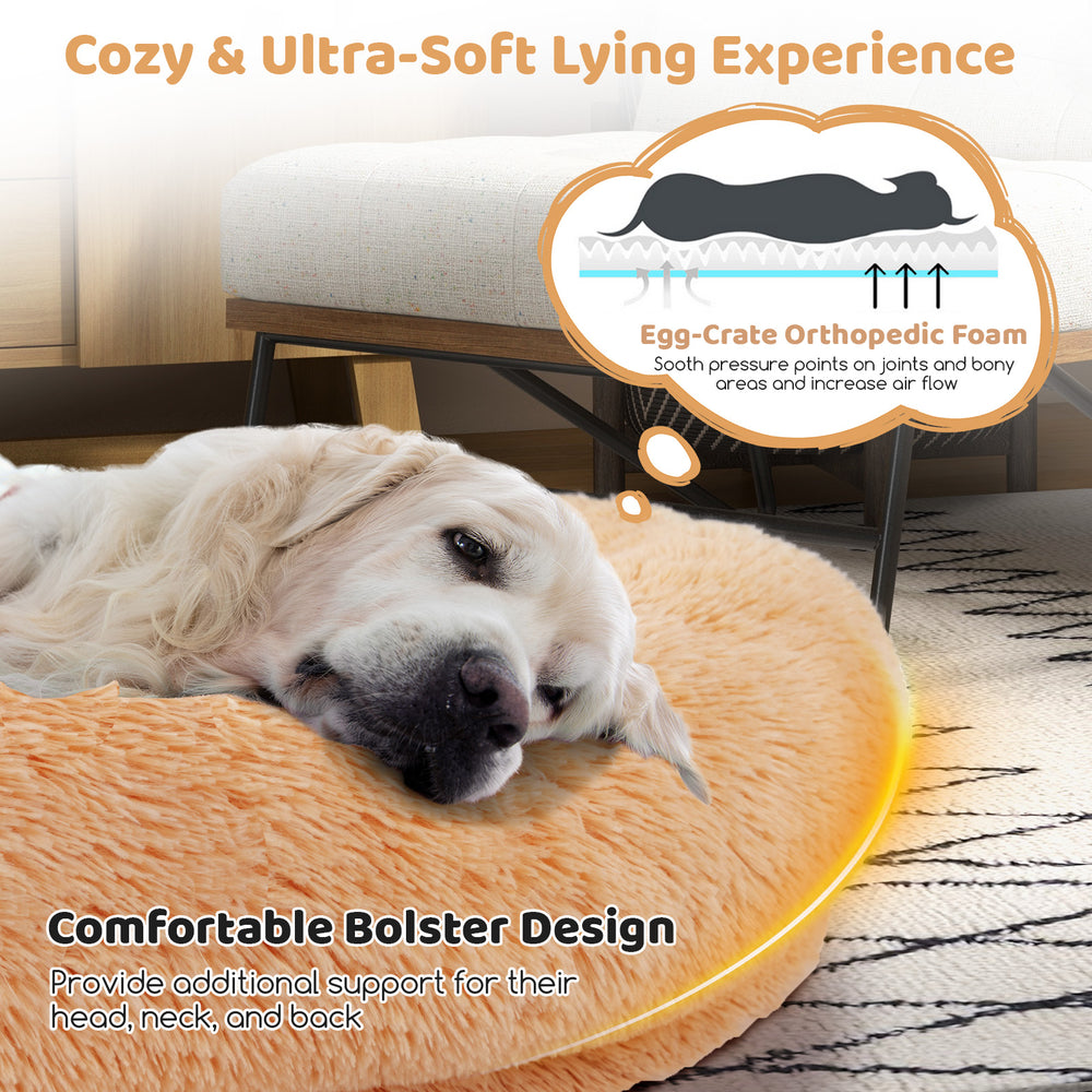 Washable Fluffy Human Dog Bed with Soft Blanket and Plump Pillow - view 6