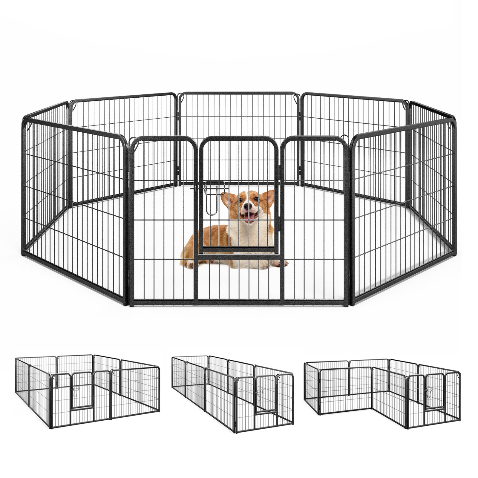 8 Panel 24 Inch Height Pet Fence Indoor Outdoor-24 inch Pet Gate - view 4