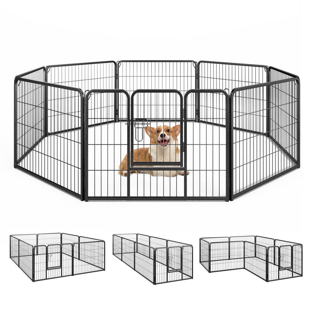 8 Panel 24 Inch Height Pet Fence Indoor Outdoor-24 inch Pet Gate - view 4