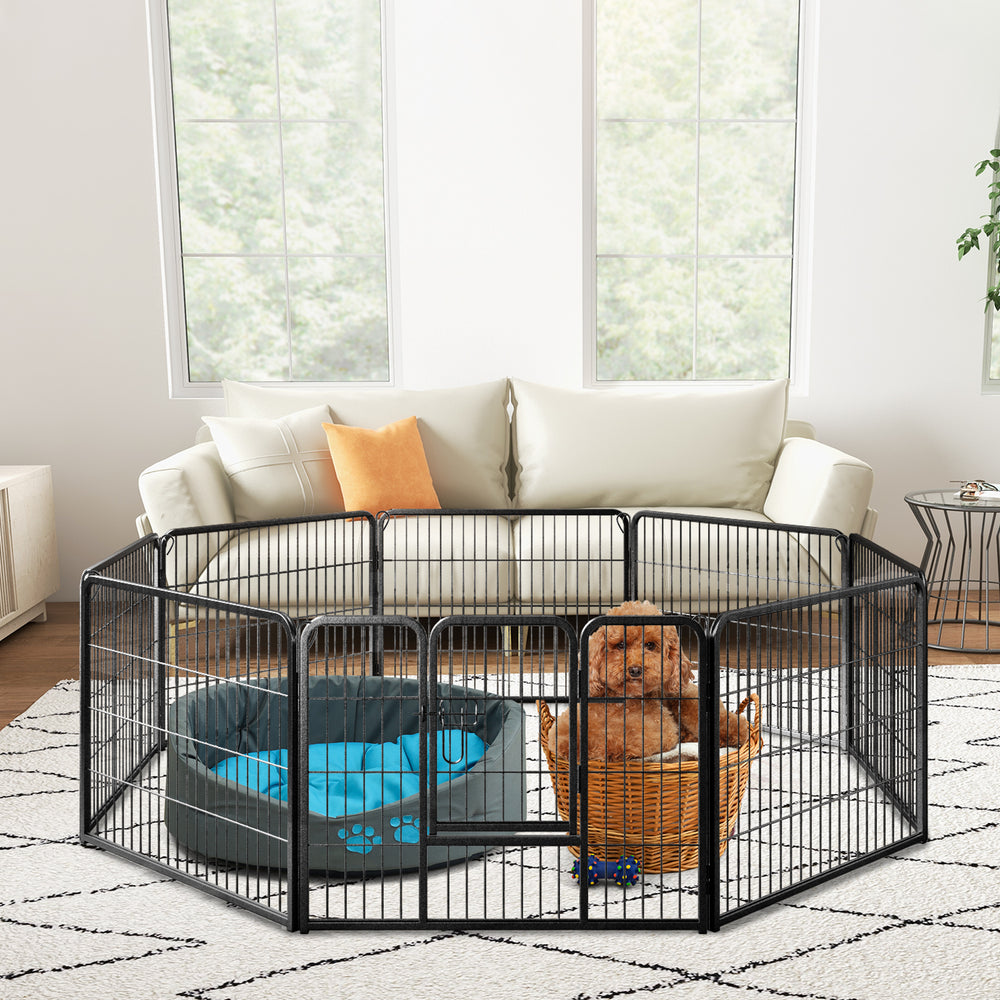 8 Panel 24 Inch Height Pet Fence Indoor Outdoor-24 inch Pet Gate - view 7