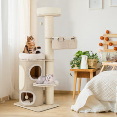 61 Inches Cat Tree for Indoor Cats with 2-stoery Condo and Top Perch - view 3
