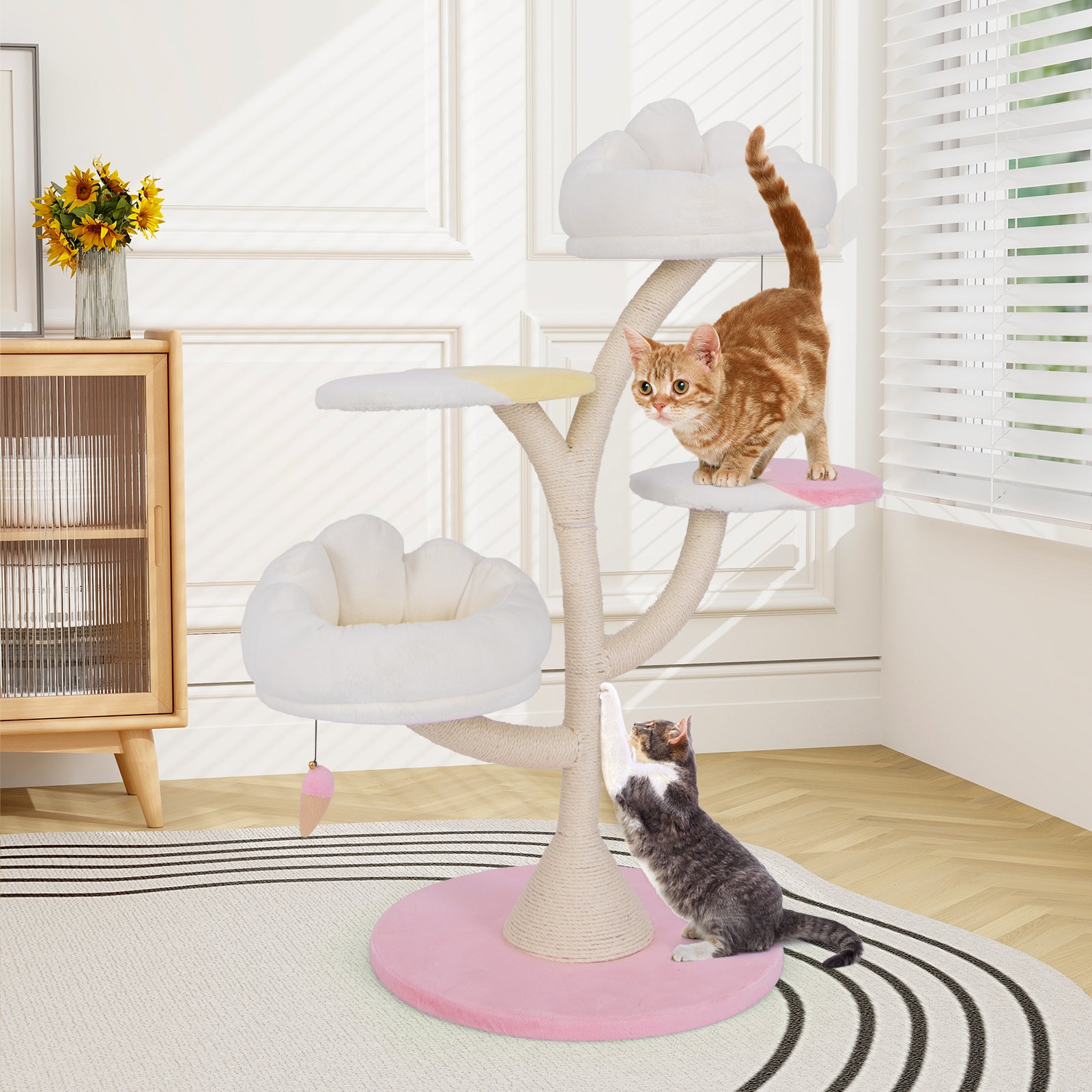 Multi-Layer Cat Tree Cat Tower with 2 Cat Perches 2 Platforms - view 3