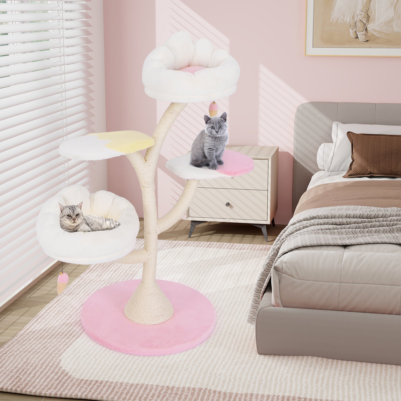 Multi-Layer Cat Tree Cat Tower with 2 Cat Perches 2 Platforms - view 6