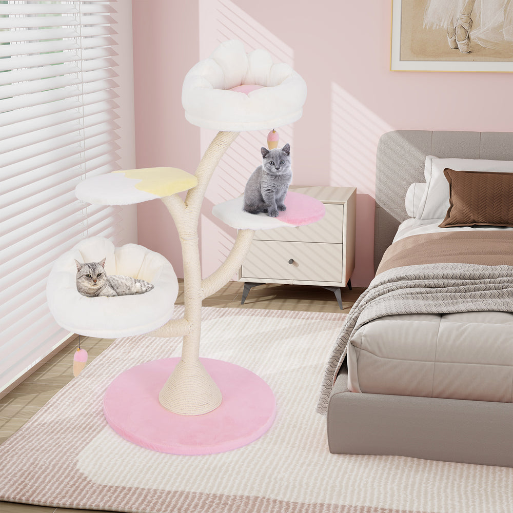 Multi-Layer Cat Tree Cat Tower with 2 Cat Perches 2 Platforms - view 6