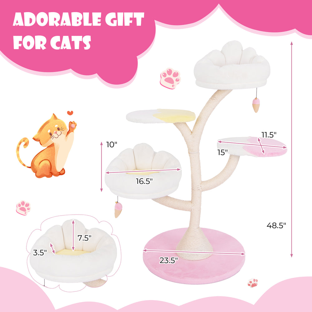Multi-Layer Cat Tree Cat Tower with 2 Cat Perches 2 Platforms - view 5