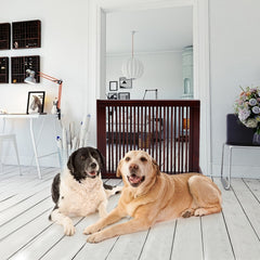 Folding Adjustable Free Standing 3 Panel Wood Fence Pet Gate - view 2