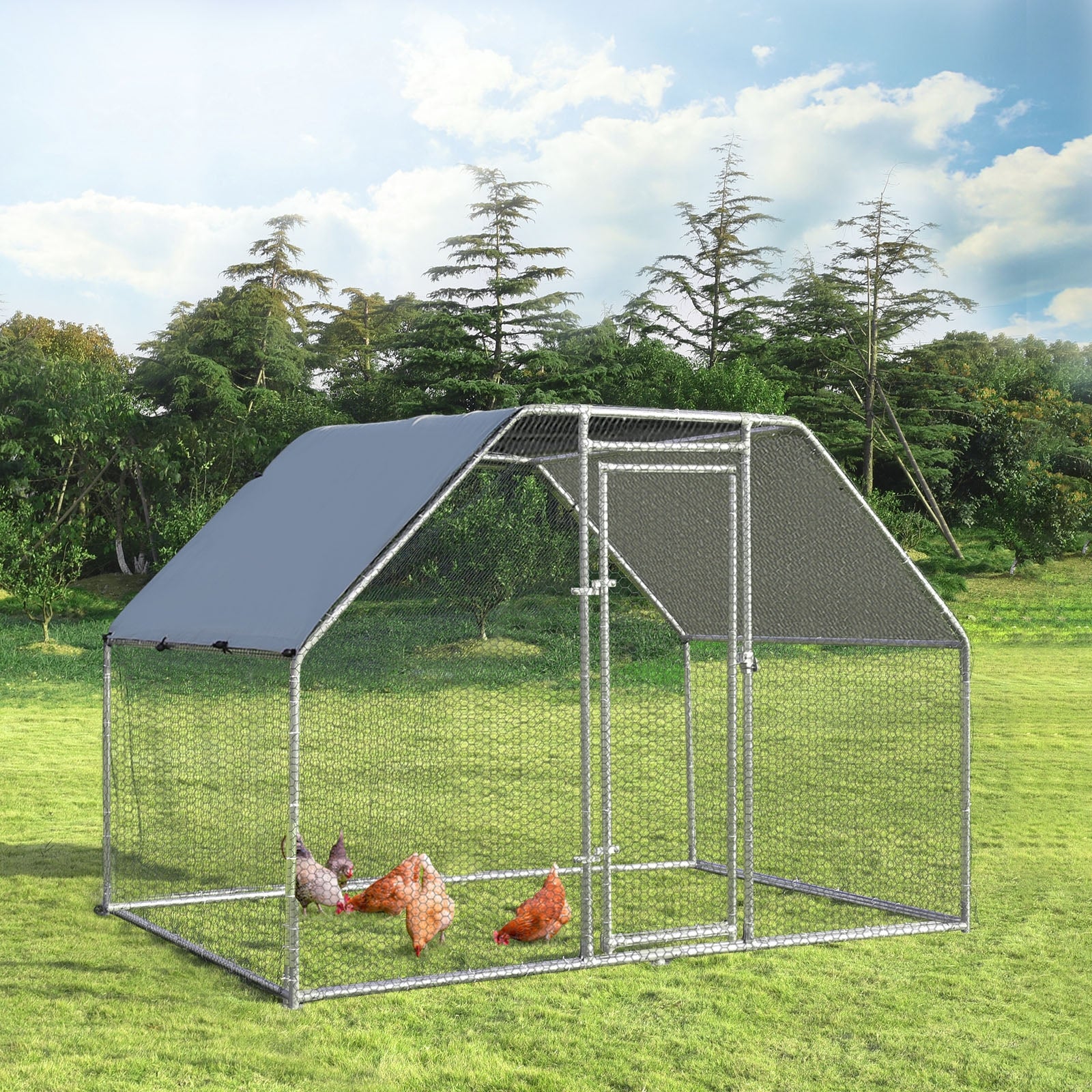 9.5 x 6.5 Feet Large Walk In Chicken Run Cage Chicken Coop - view 7