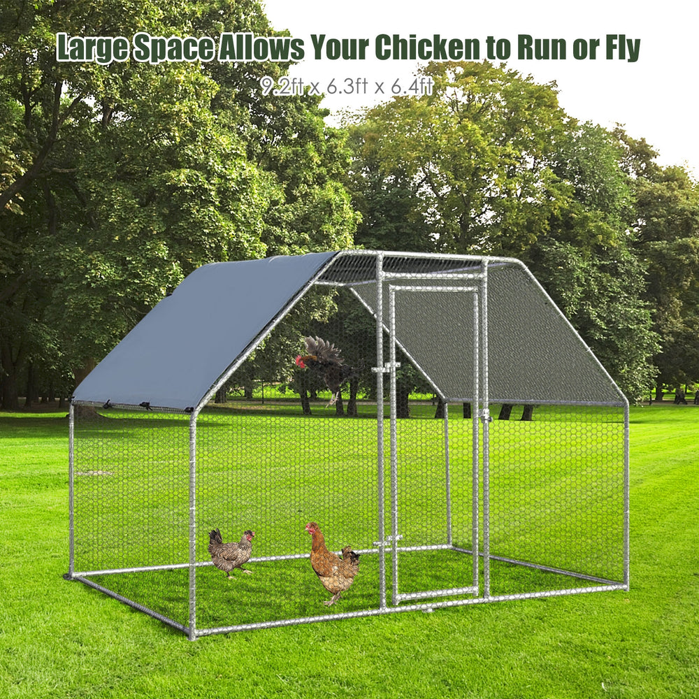 9.5 x 6.5 Feet Large Walk In Chicken Run Cage Chicken Coop - view 8