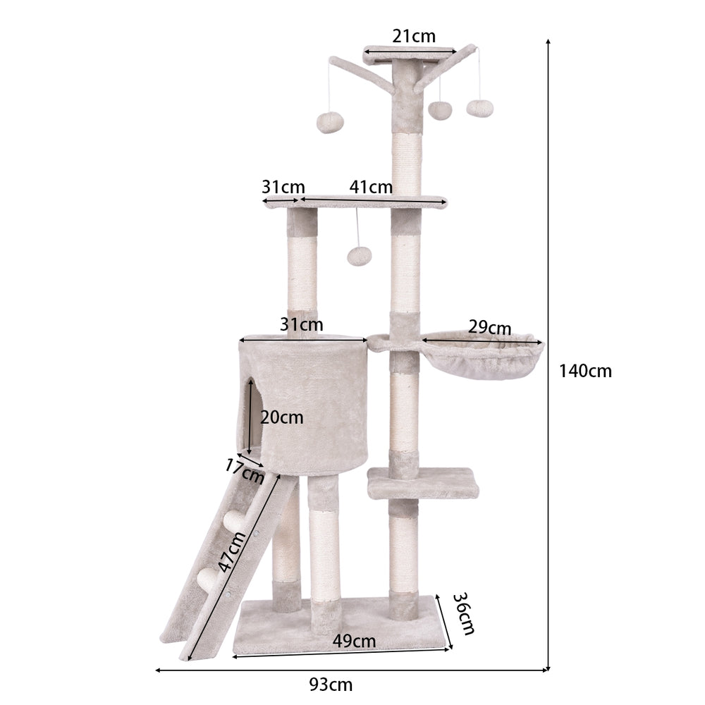 56 Inch Condo Scratching Posts Ladder Cat Play Tree - view 5