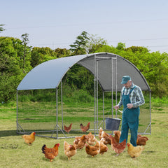 6.2 Feet/12.5 Feet/19 Feet Large Metal Chicken Coop Outdoor Galvanized Dome - view 2