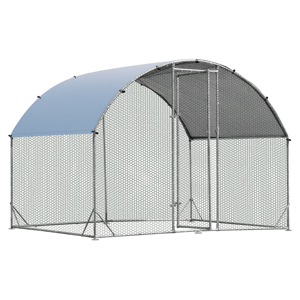 6.2 Feet/12.5 Feet/19 Feet Large Metal Chicken Coop Outdoor Galvanized Dome