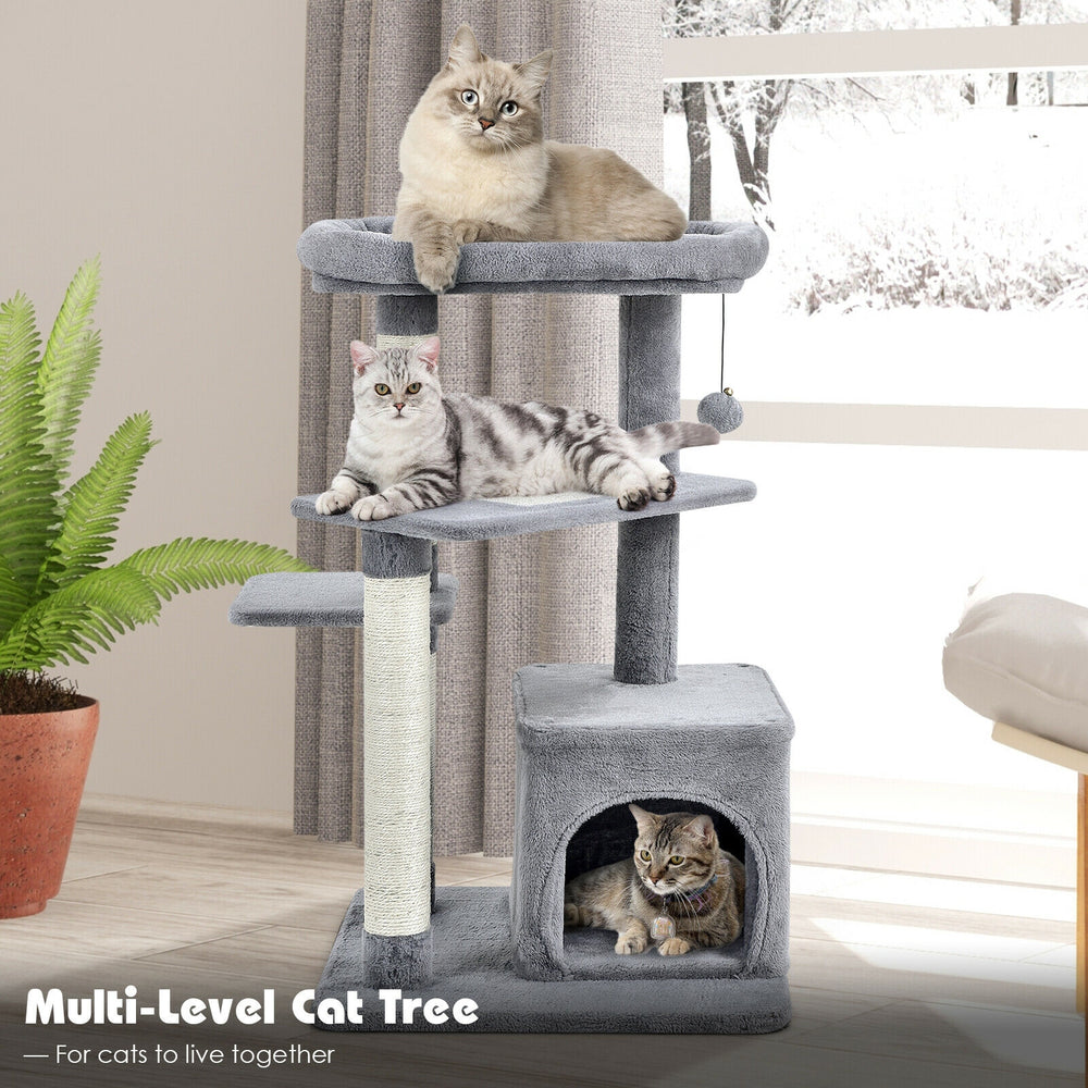 Cat Tree with Perch and Hanging Ball for Indoor Activity Play and Rest - view 3