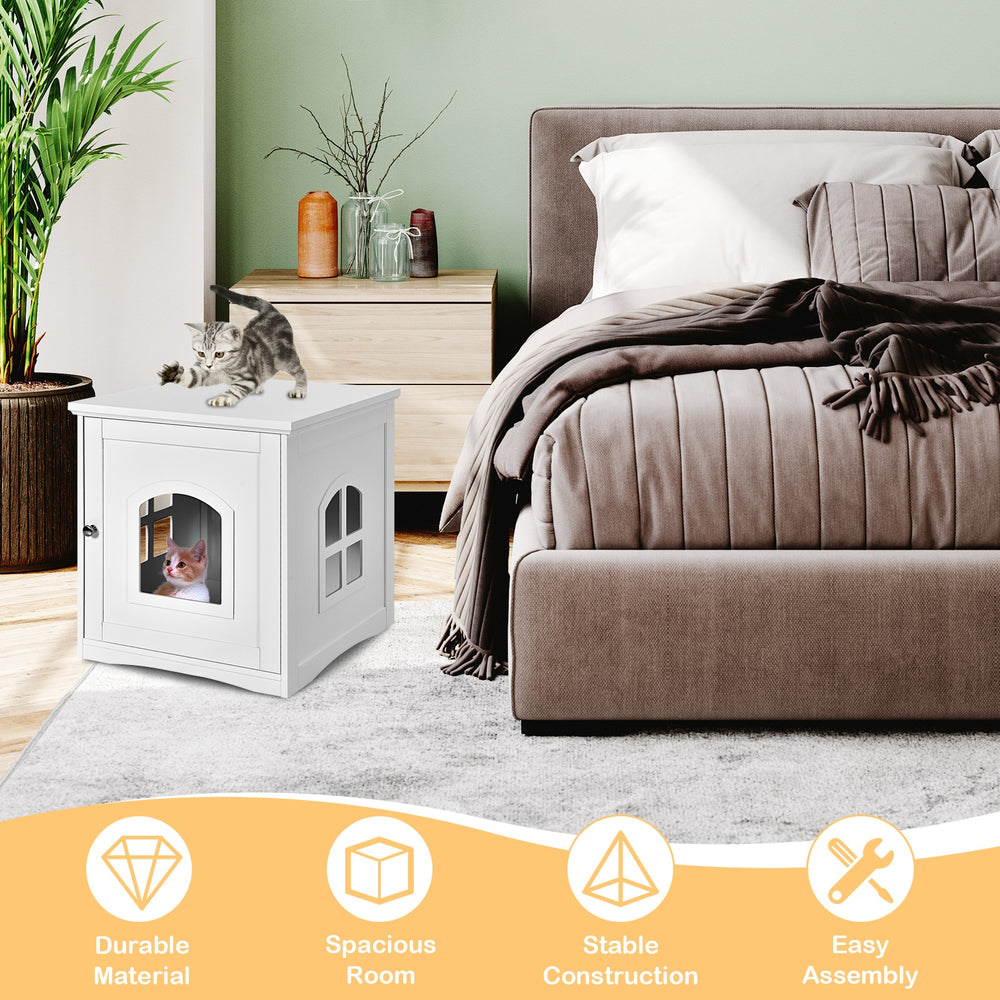 Side Table Nightstand Decorative Cat House - view 3