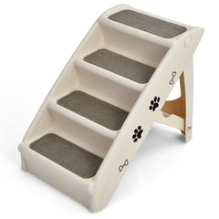 Collapsible Plastic Pet Stairs 4 Step Ladder for Small Dog and Cats - view 4