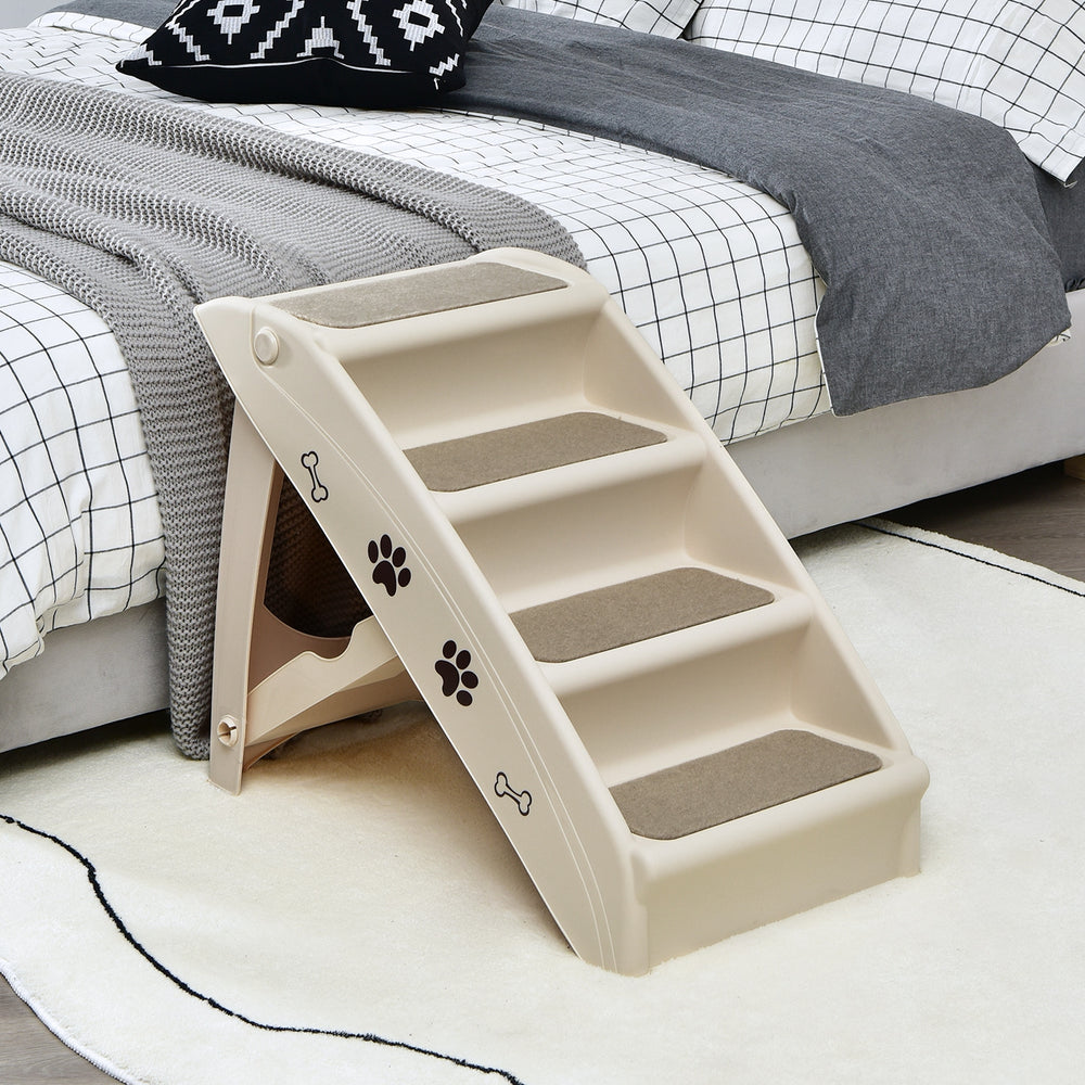 Collapsible Plastic Pet Stairs 4 Step Ladder for Small Dog and Cats - view 7