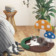 Mushroom Cat Bed Cat Claw Scratcher with Wide Bed and Sisal Scratch Panel Cat - view 2