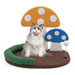 Mushroom Cat Bed Cat Claw Scratcher with Wide Bed and Sisal Scratch Panel Cat - view 4