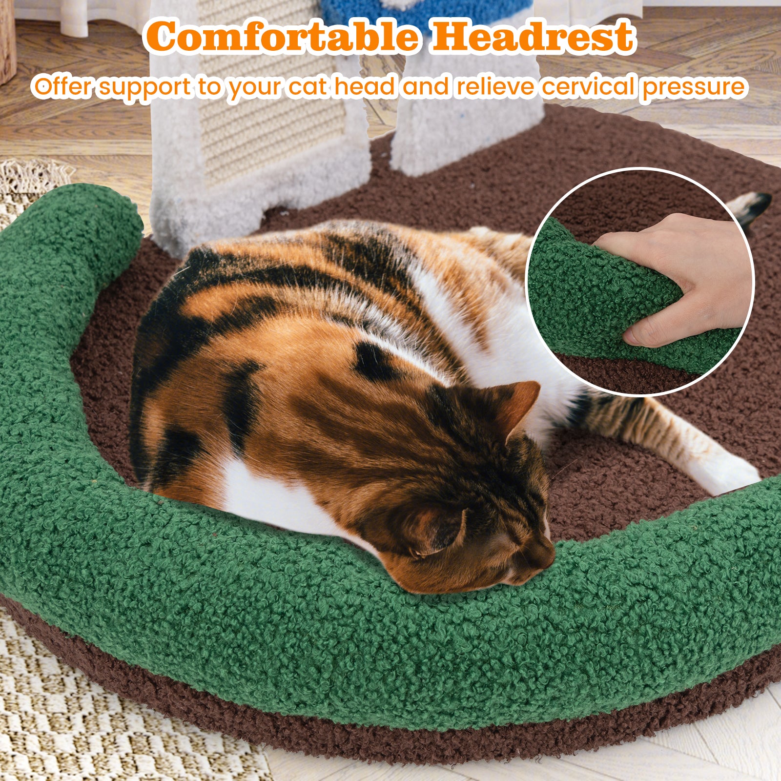 Mushroom Cat Bed Cat Claw Scratcher with Wide Bed and Sisal Scratch Panel Cat - view 7