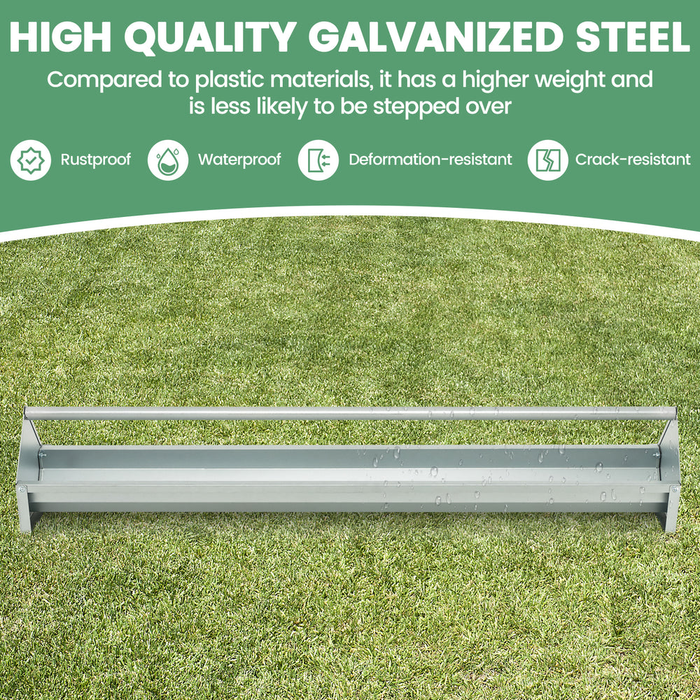 Metal Chicken Feeder Chicken Feeding Trough with Drainage Holes Chicken Coop - view 8