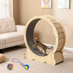 40 Inch Large Cat Exercise Wheel with Lockable Mechanism and Carpeted Runaway - view 2