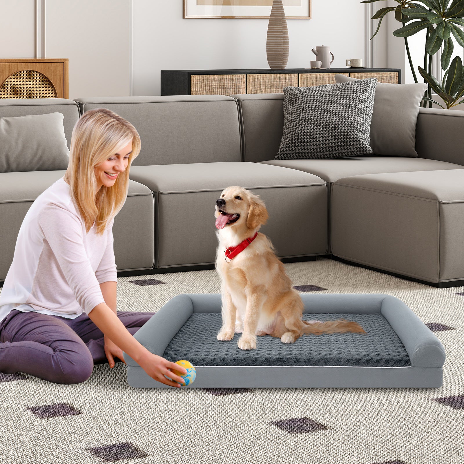 Orthopedic Foam Dog Bed Large Dog Sofa Couch with Removable Cover Dog Kennel - view 3