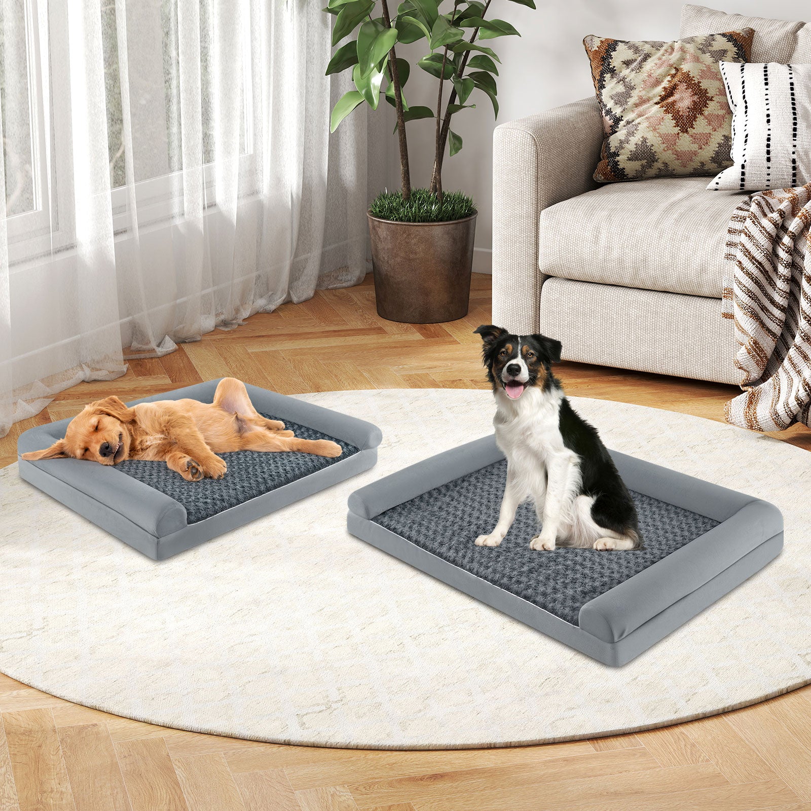 Orthopedic Foam Dog Bed Large Dog Sofa Couch with Removable Cover Dog Kennel - view 6